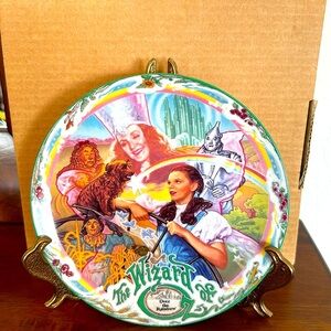 Knowles Wizard of Oz Over the Rainbow Musical Porcelain plate 1993